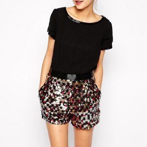 French Connection Black Romper with Sequins (6)